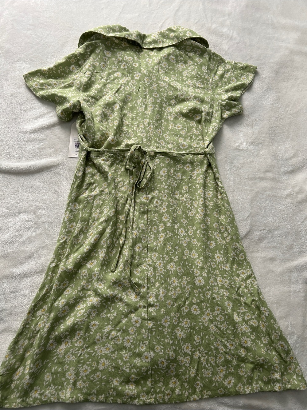 Billabong Sage Green Floral Button-Front Midi Dress - Picture 8 of 9
